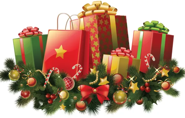 Picture gift, balls, toy, tree, new year, New Year, 2021