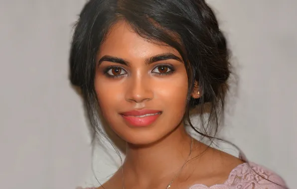 Picture look, girl, face, smile, background, hair