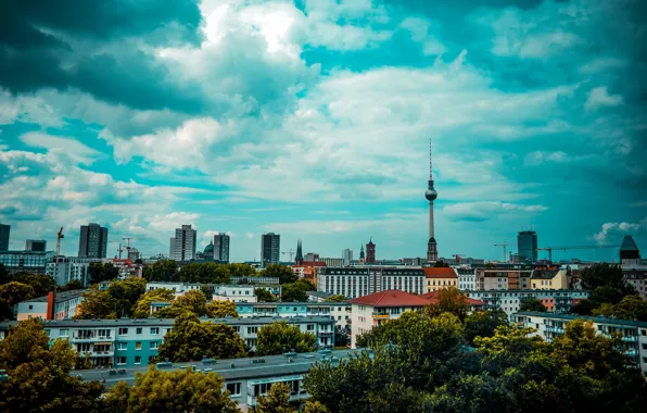 The sky, clouds, Germany, Berlin