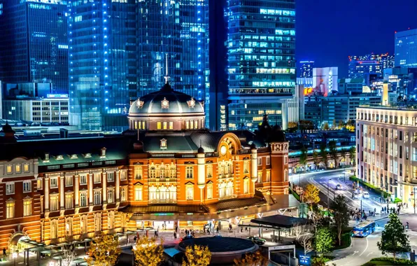 Lights, station, home, Japan, Tokyo, Marunouchi, Tokyo Station