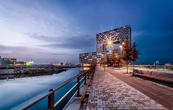 Picture Amsterdam, Netherlands, architecture, promenade