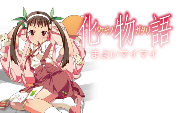Toys, scheme, characters, blush, backpack, bakemonogatari, two tails, history of monsters
