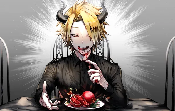 The demon, guy, garnet, Boku no Hero Academy, Kaminari Denki