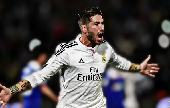 Picture football, sport, tattoo, player, Real Madrid, Real, football field, Sergio Ramos