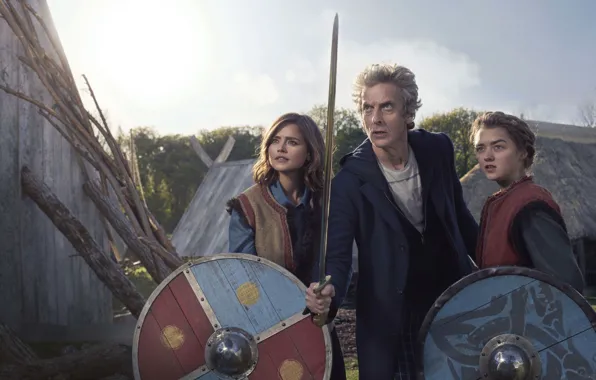 Girls, sword, actor, male, Doctor Who, shields, Doctor Who, actress