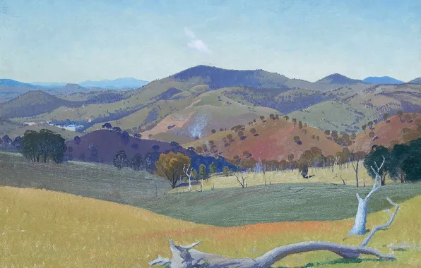 Picture nature, picture, Elioth Gruner, The landscape around Yassa, Elliot Gruner