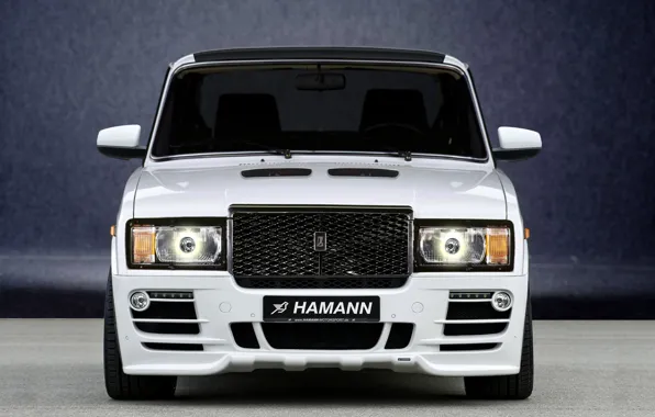 Picture white, Hamann, Lada, front, 2107