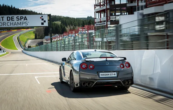 Picture car, machine, speed, track, Nissan, GT-R, speed, track