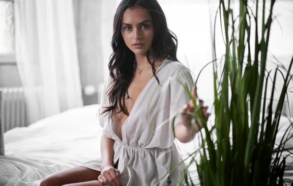 Picture look, girl, face, background, hair, Martin Fuhrmann