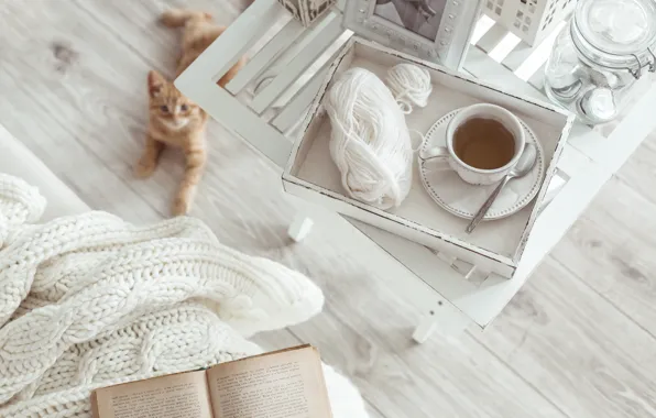 Winter, white, snow, wool, scarf, book, white, hot