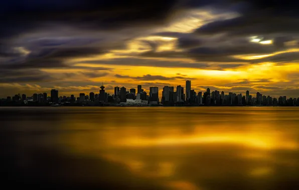 The city, home, the evening, panorama, Vancouver