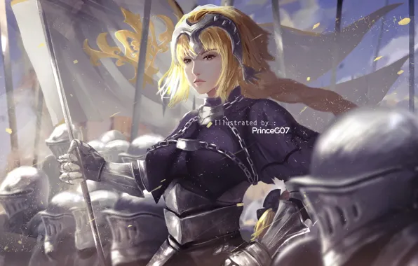 Girl, blonde, Joan of arc, Fate / Grand Order