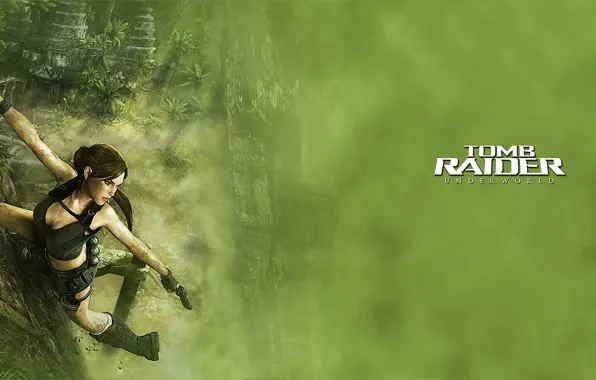 Look, girl, game, the moon, Tomb Raider, Lara Croft