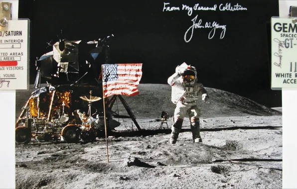 NASA, Space, history, white room, autograph, Apollo-16