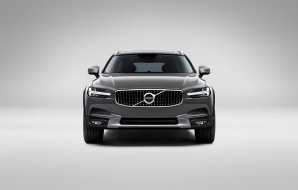 Picture Volvo, Car, Silver, Cross Country, Universal, 2017, V90