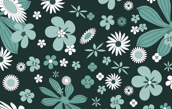Picture flowers, green, background