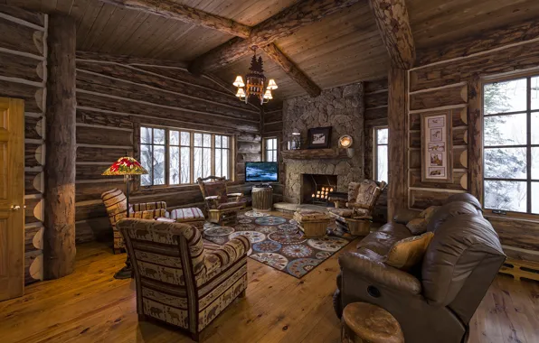 Picture wooden, living room, home, luxury, colorado, blue sky lodge