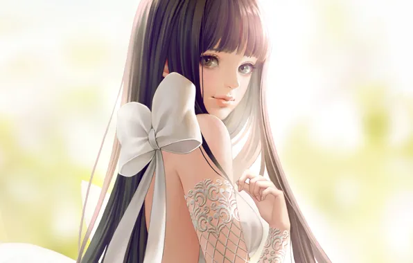 Look, girl, anime, art