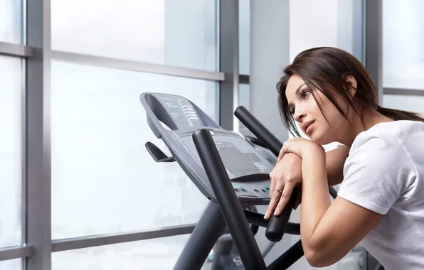 Look, girl, pose, makeup, brunette, trainer