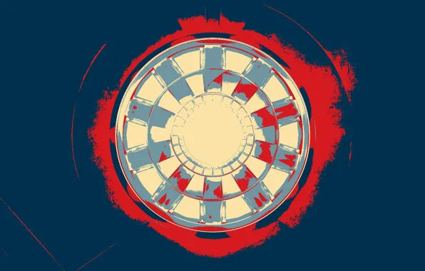 Red, armor, Iron man, blue, the reactor, Iron man