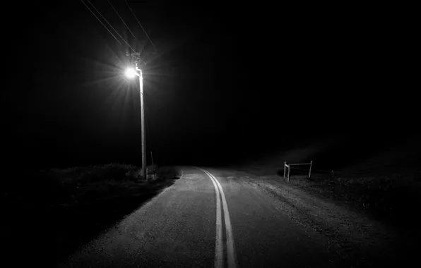 Night, street, lantern
