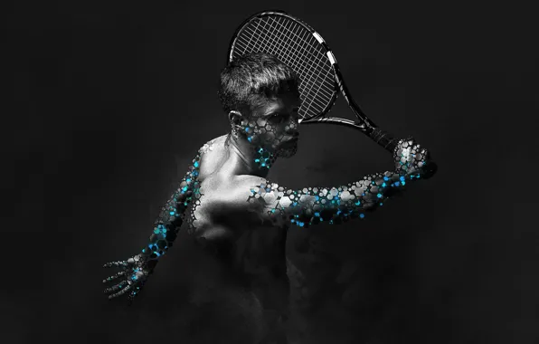 Picture sport, the game, large, art, racket, male, tennis