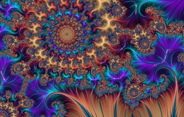 Picture pattern, color, fractal, bright