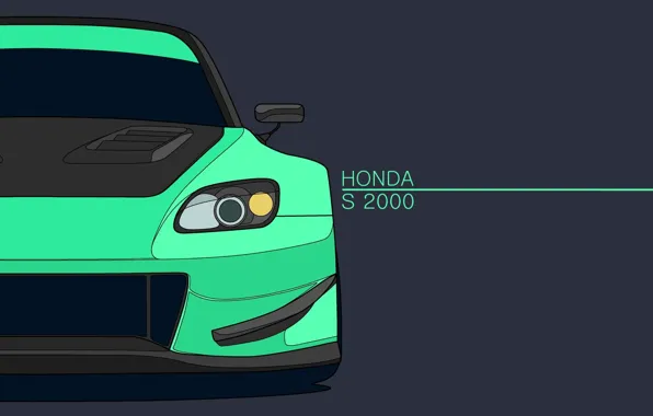 Picture Minimalism, Honda, Honda, S2000, Minimalism