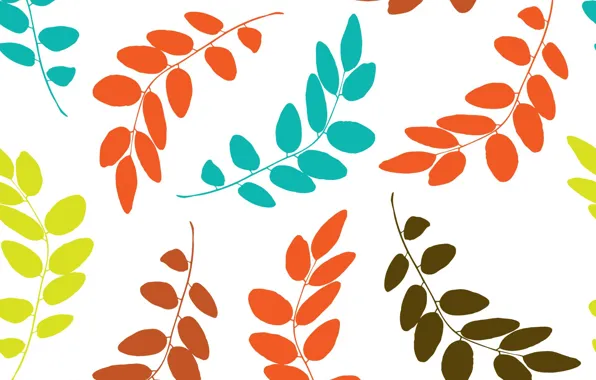 White, leaves, background, colors, Leaf, Pattern