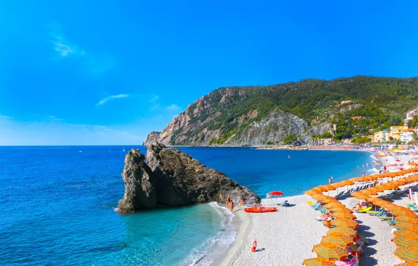 Sea, beach, rocks, shore, Italy, landscape, Italy, travel