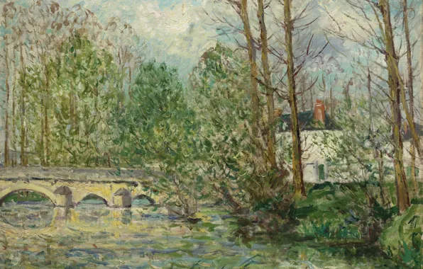 Picture picture, 1907, Spring Landscape in Everdene. Loir-et-cher, Maxime Maufra, Maxim Mora