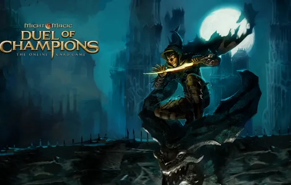 Picture night, the moon, Dark assassin, Might &amp; Magic: Duel of Champions