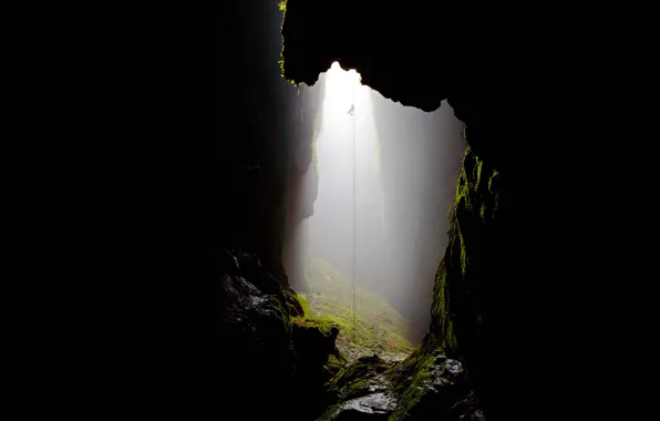 Picture fog, New Zealand, cave, Levin
