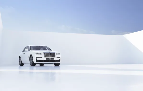 Picture White, Rolls Royce, Ghost, V12, Front, 2020, 571 HP, Planar system