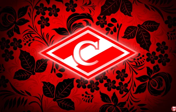 Flowers, Red, Sport, Style, Logo, Football, Background, Emblem