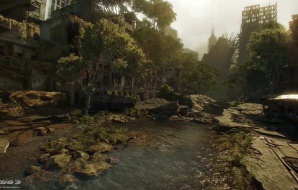 Stream, building, destruction, Crysis 3 MP, Hells Kitchen