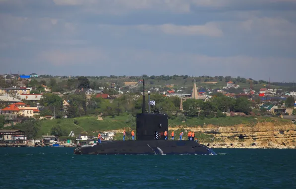 Boat, submarine, underwater, Novorossiysk, diesel, in Sevastopol