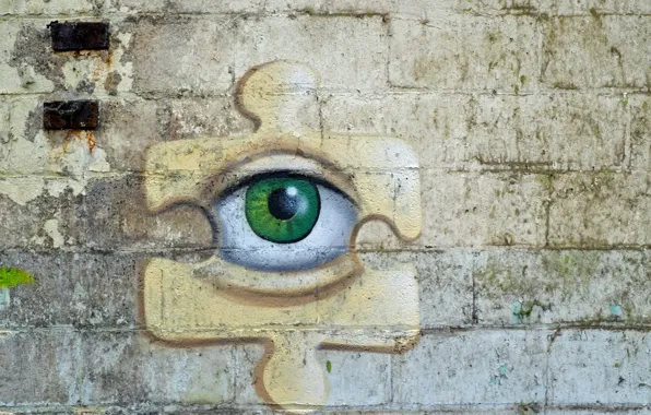 Picture eyes, background, wall