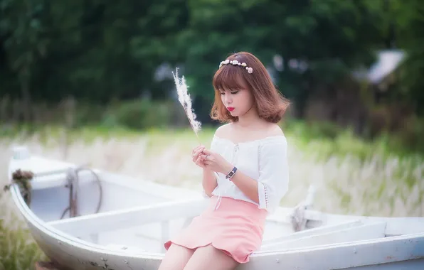 Girl, pose, background