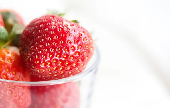 Summer, macro, red, berries, food, strawberry, plate