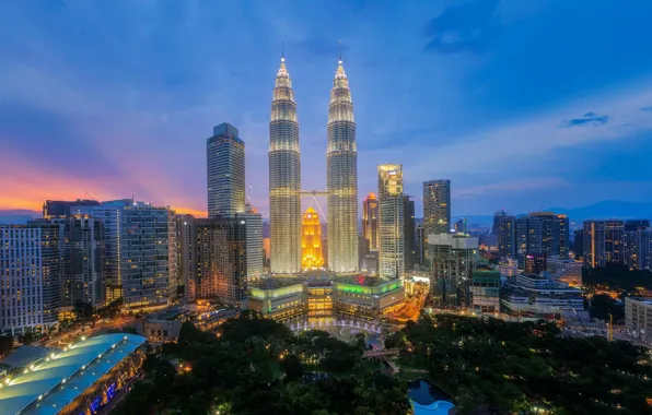 The city, building, Malaysia, Kuala Lumpur, Kuala lumpur city