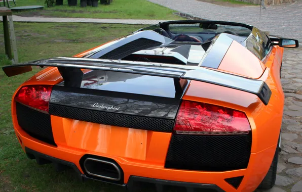 Spoiler, rear view, Lamborghini, status design lamborghini, murcielago roadster