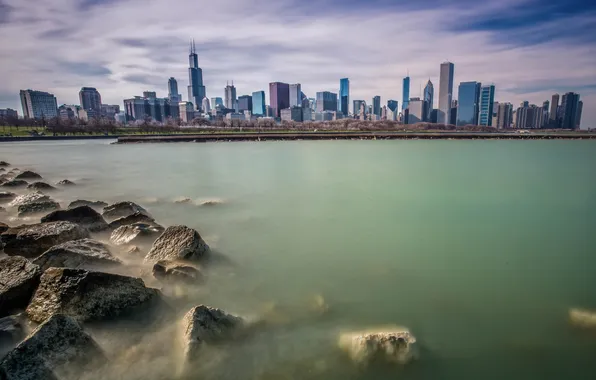 Picture city, Chicago, USA, Chicago, Illinois