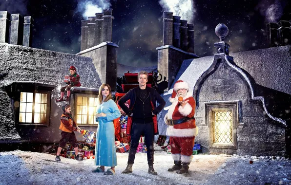 Picture gifts, winter, Jenna Coleman, Jenna Coleman, The Twelfth Doctor, Twelfth Doctor, Santa Claus, bag