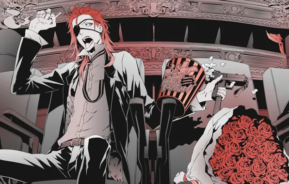 Roses, bouquet, guys, Dogs Bullets & Carnage