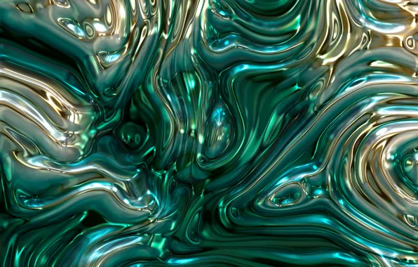 Line, metal, abstraction, green, bubbles, Shine, structure, Golden