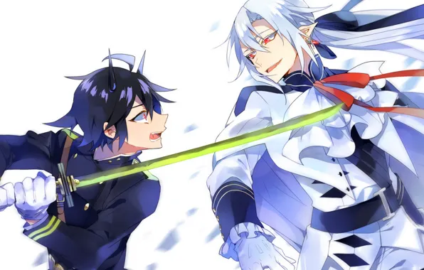 Picture Owari no Seraph, The last Seraphim, Yuichiro Hakua, Ferid, Hyakuya Yuuichirou