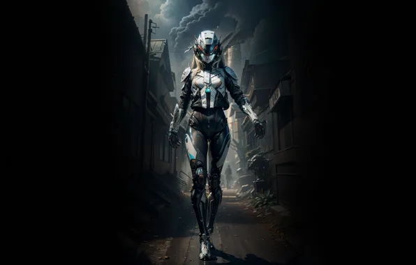 Girl, fiction, fantasy, helmet