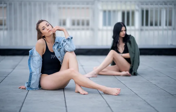 Summer, girl, legs, sitting