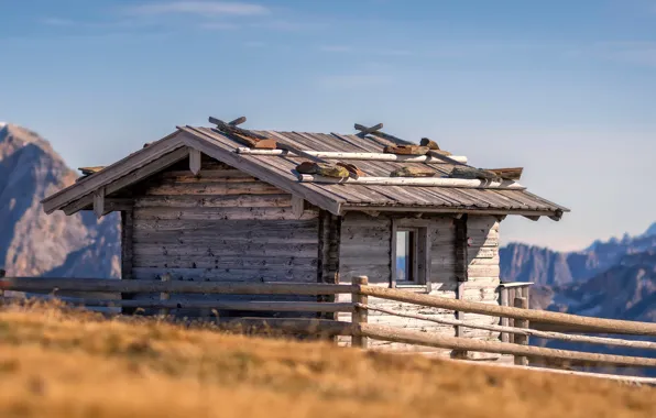 Picture mountains, Alps, Italy, house